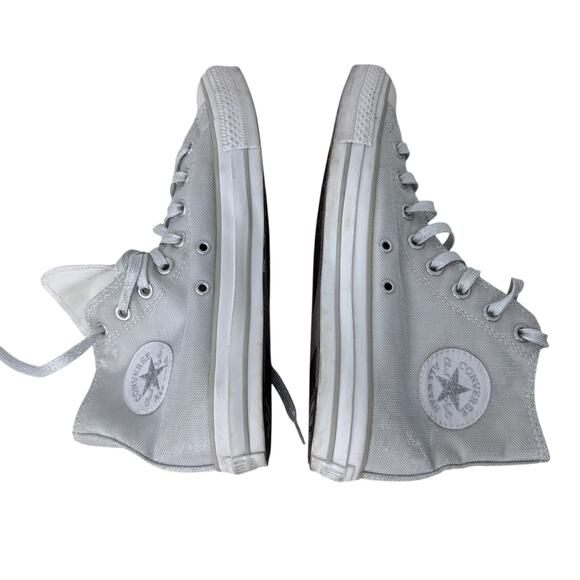 Converse Chuck Taylor All Star High Top Sneakers‎ Womens 10 Sparkle Silver Gray - Picture 7 of 11